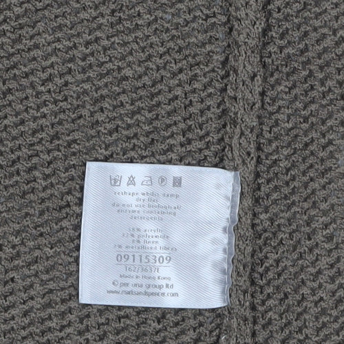 Marks and Spencer Per Una Women Brown M Ruffle Trim Cardigan