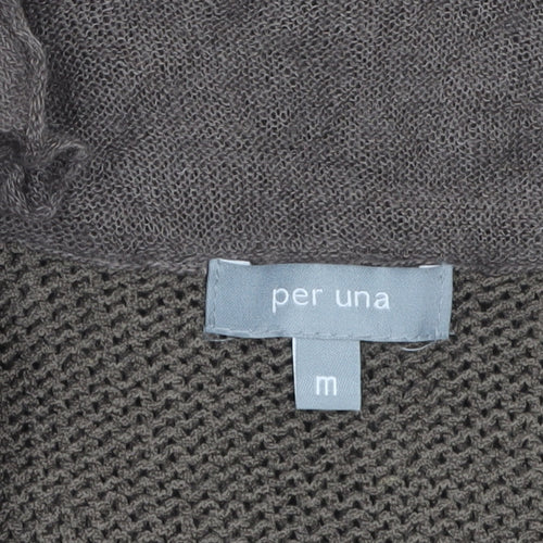 Marks and Spencer Per Una Women Brown M Ruffle Trim Cardigan