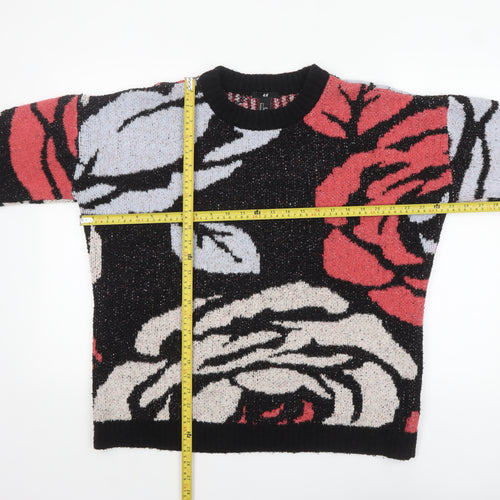 H&M Women’s Multicoloured Floral Knit Jumper Size 10