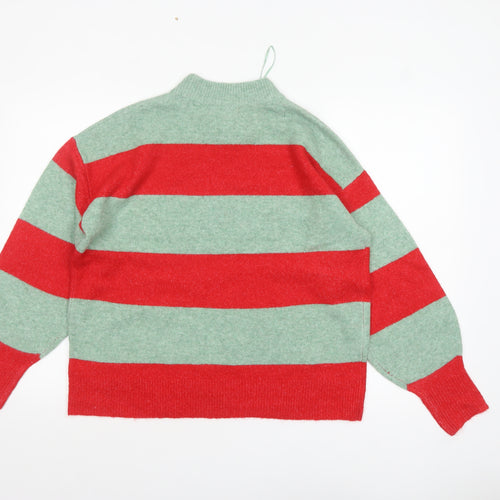 George Women’s Multicoloured Sequin JOY Striped Pullover Jumper Size M