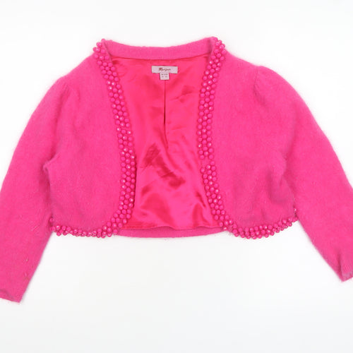 Monsoon Women’s Pink Beaded Angora Knit Cardigan UK 14