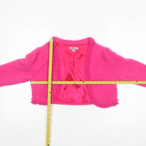 Monsoon Women’s Pink Beaded Angora Knit Cardigan UK 14