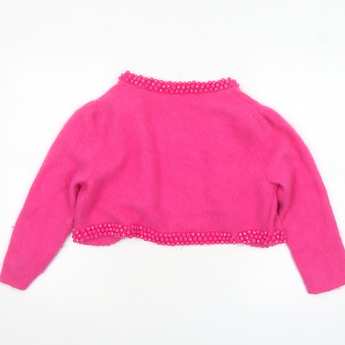 Monsoon Women’s Pink Beaded Angora Knit Cardigan UK 14