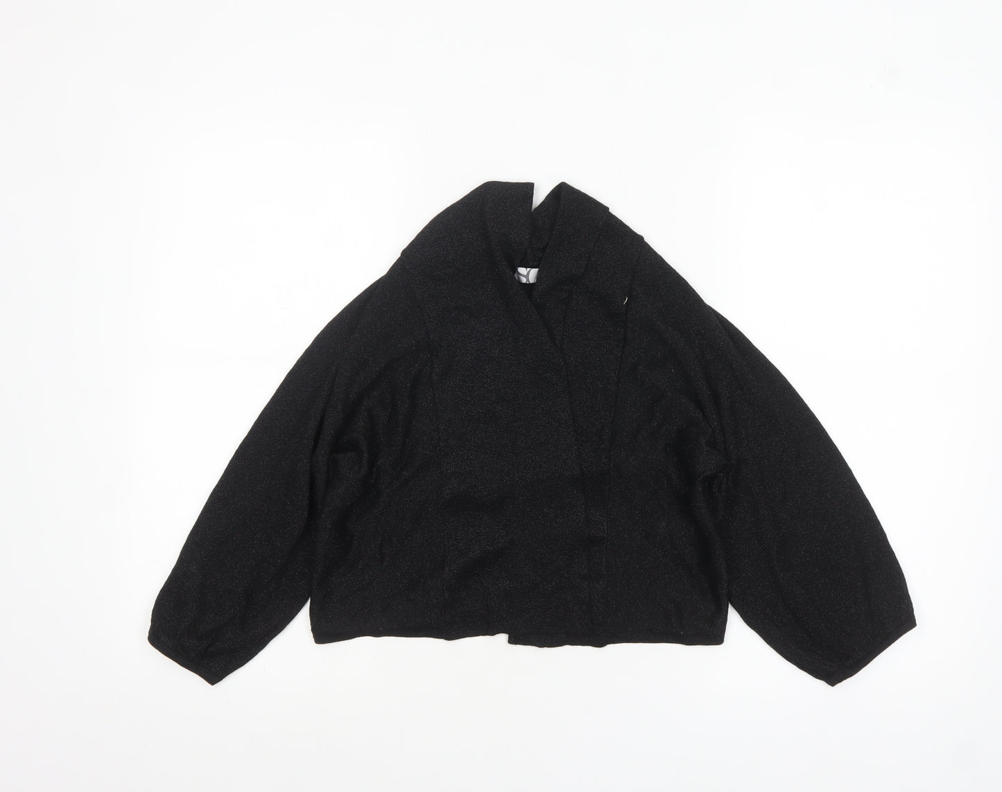 BHS Women’s Black Collared Knit Cardigan Size 12