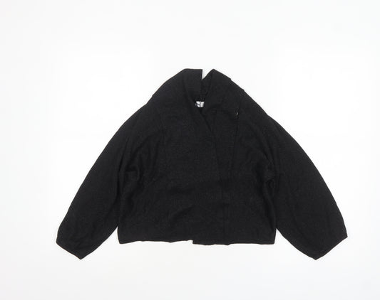 BHS Women’s Black Collared Knit Cardigan Size 12