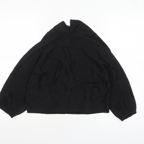 BHS Women’s Black Collared Knit Cardigan Size 12