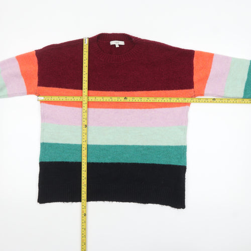 Next Womens Multicoloured Striped Crew Neck Pullover Jumper XS