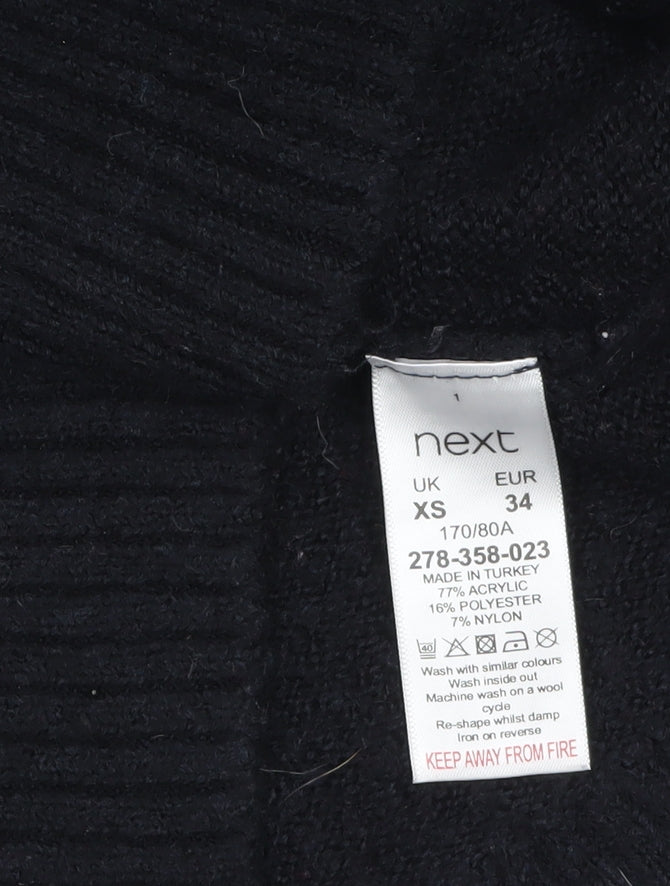 Next Womens Multicoloured Striped Crew Neck Pullover Jumper XS