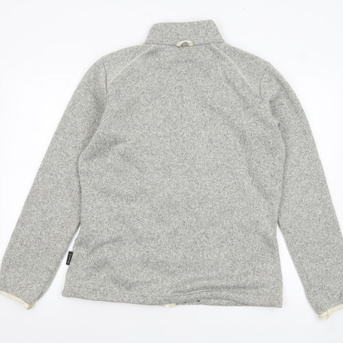 Jack Wolfskin Women Grey Fleece Full Zip Jacket Size 18