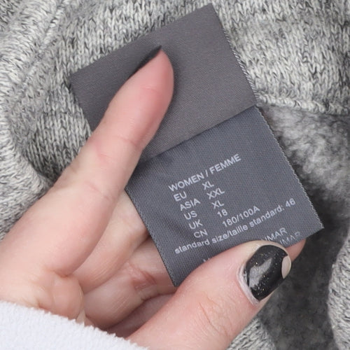 Jack Wolfskin Women Grey Fleece Full Zip Jacket Size 18