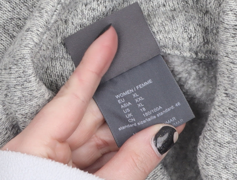 Jack Wolfskin Women Grey Fleece Full Zip Jacket Size 18