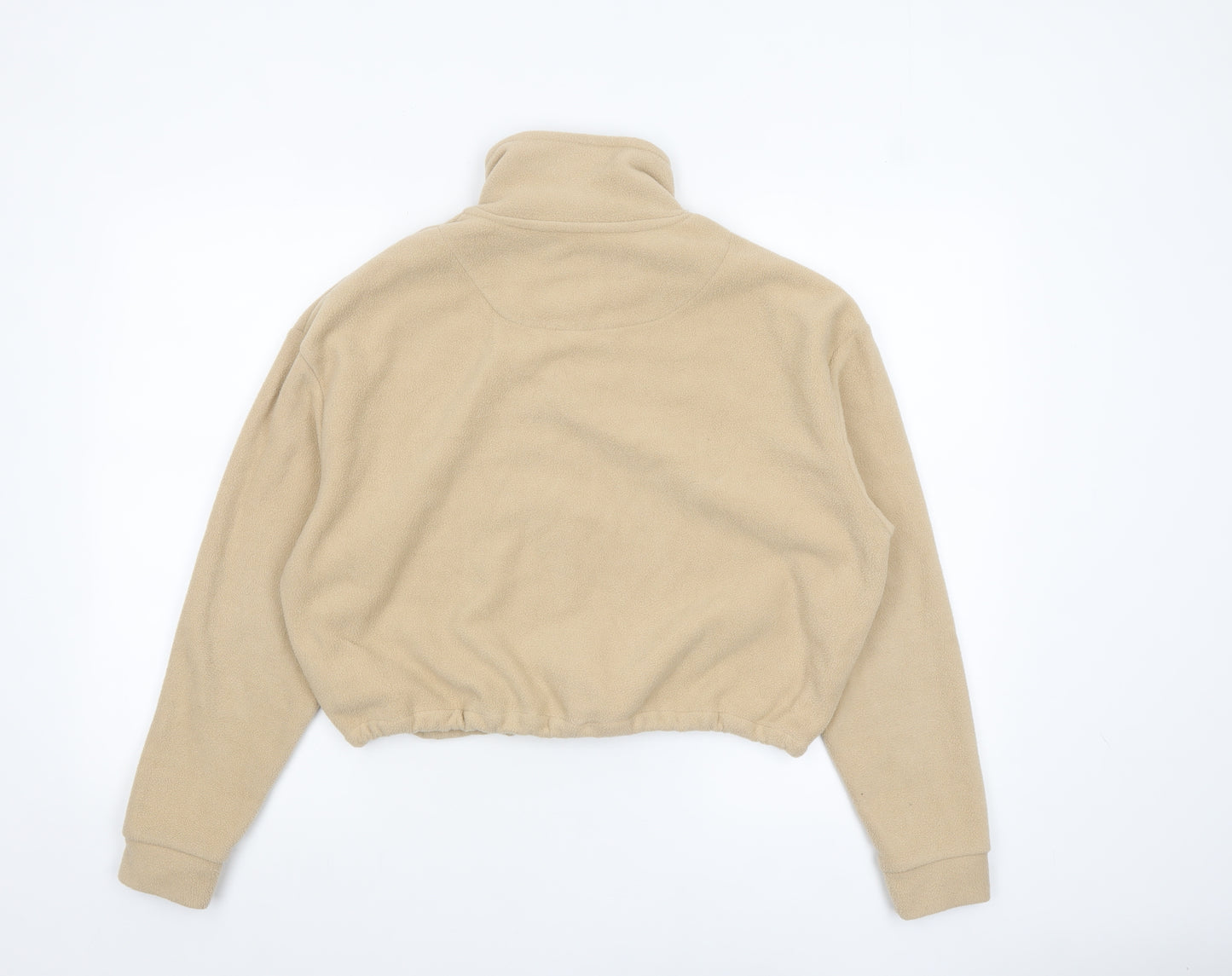 Brave Soul Women’s Beige Fleece 1/4 Zip Pullover Sweatshirt Size S