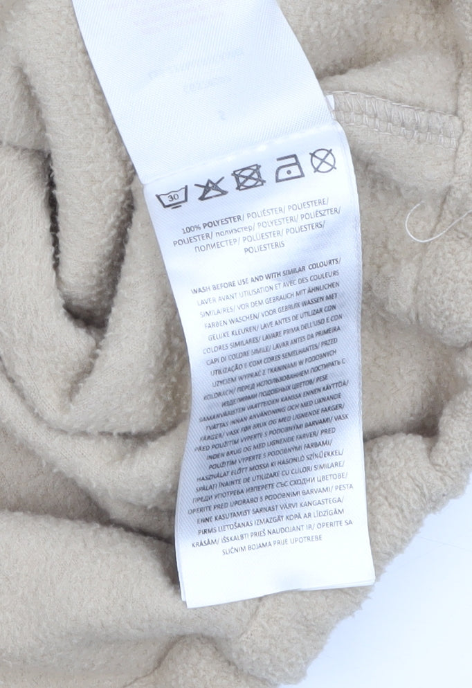 Brave Soul Women’s Beige Fleece 1/4 Zip Pullover Sweatshirt Size S