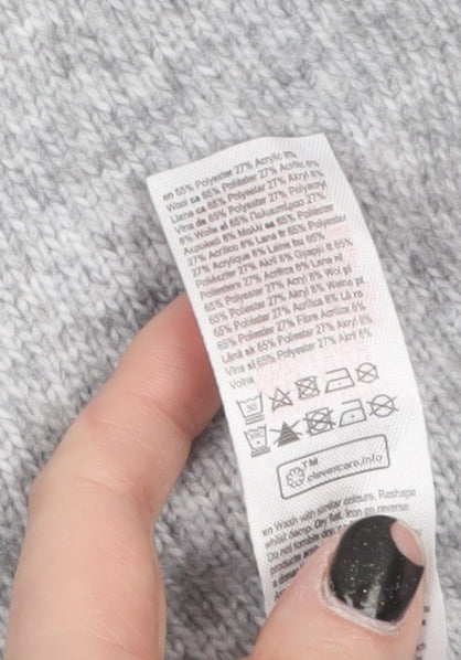 Primark Men’s Grey Full Zip Knit Jumper Medium High Neck