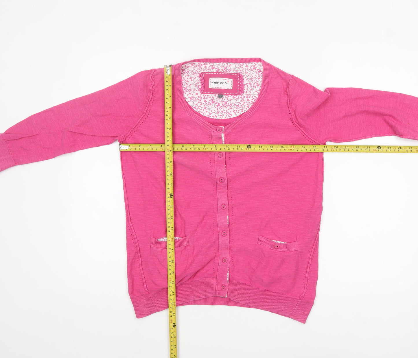 Marks and Spencer Per Una Women’s Pink Cotton Cardigan Size 10