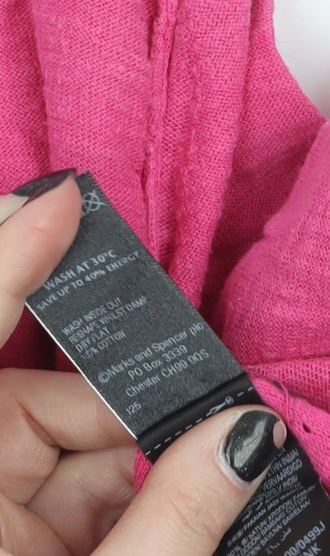 Marks and Spencer Per Una Women’s Pink Cotton Cardigan Size 10