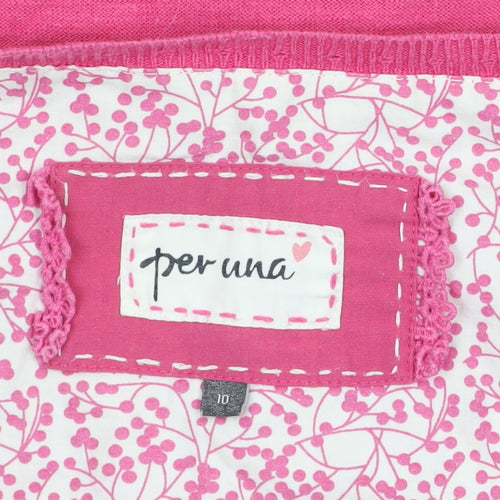 Marks and Spencer Per Una Women’s Pink Cotton Cardigan Size 10