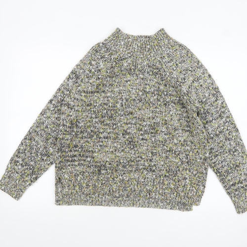 Tu Women’s Multicoloured Chunky Knit High Neck Jumper Size 10