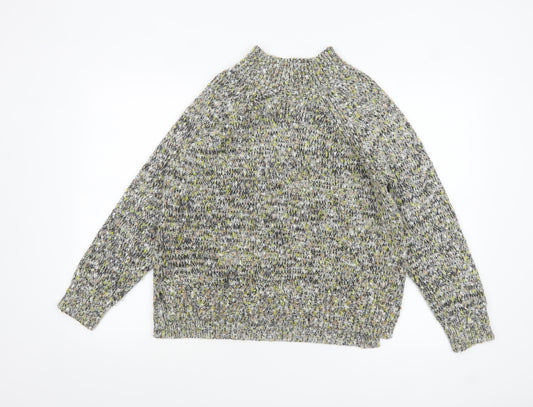 Tu Women’s Multicoloured Chunky Knit High Neck Jumper Size 10