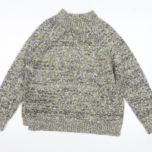 Tu Women’s Multicoloured Chunky Knit High Neck Jumper Size 10