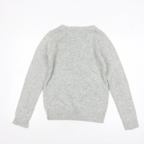 Apricot Womens Grey Penguin Knit Jumper UK 8 Pullover Casual Winter