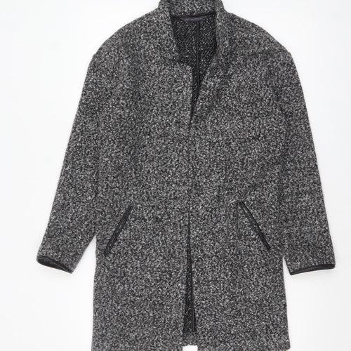 Marks and Spencer Women’s Grey Mid-Length Tweed Overcoat Size 8