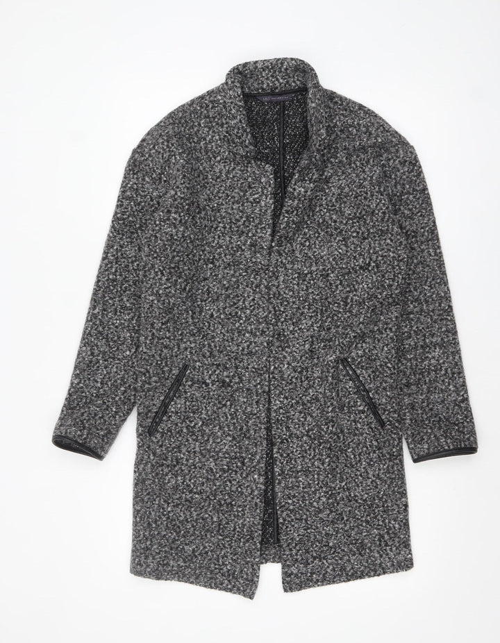 Marks and Spencer Women’s Grey Mid-Length Tweed Overcoat Size 8
