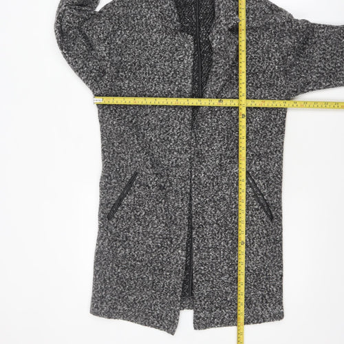 Marks and Spencer Women’s Grey Mid-Length Tweed Overcoat Size 8