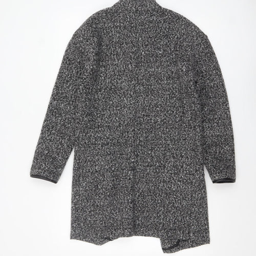 Marks and Spencer Women’s Grey Mid-Length Tweed Overcoat Size 8