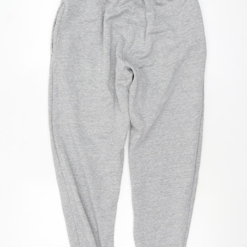 Superdry Women Grey Fleece Joggers S Regular Fit Elastic Waist