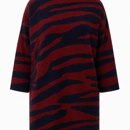 Monsoon Women Multicoloured Animal Print High Neck Knit Jumper L
