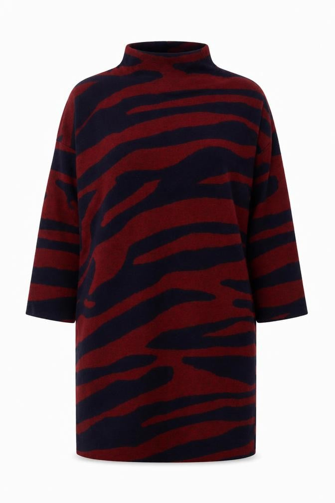 Monsoon Women Multicoloured Animal Print High Neck Knit Jumper L