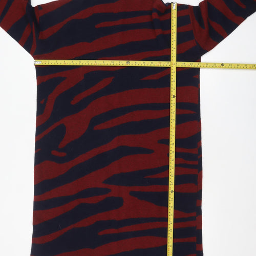 Monsoon Women Multicoloured Animal Print High Neck Knit Jumper L