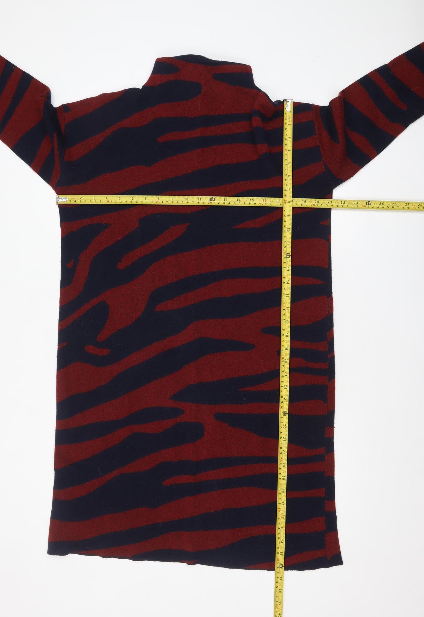 Monsoon Women Multicoloured Animal Print High Neck Knit Jumper L