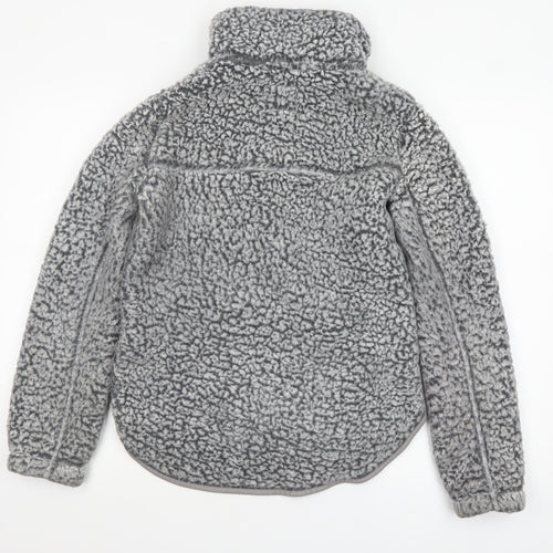 Abercrombie & Fitch Women's Grey Fleece 1/2 Zip Pullover Sweatshirt XXS