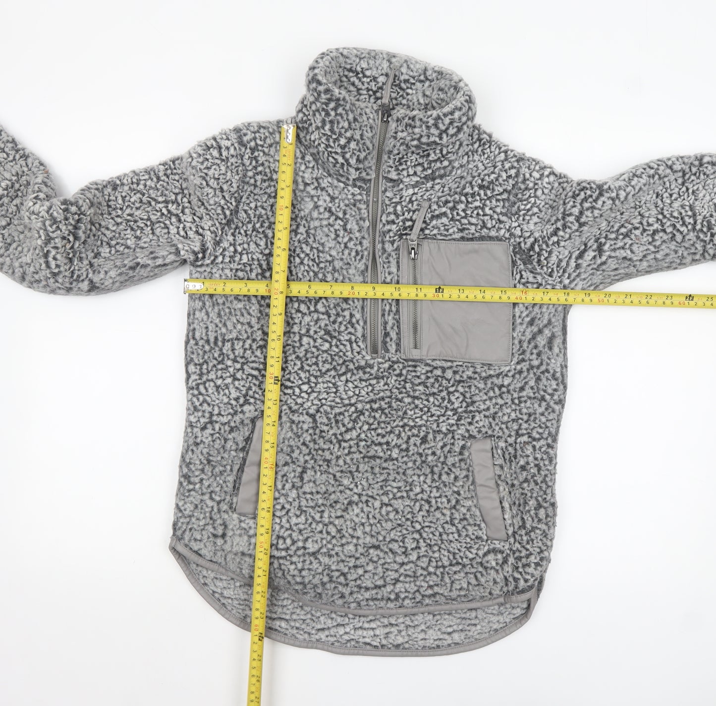 Abercrombie & Fitch Women's Grey Fleece 1/2 Zip Pullover Sweatshirt XXS