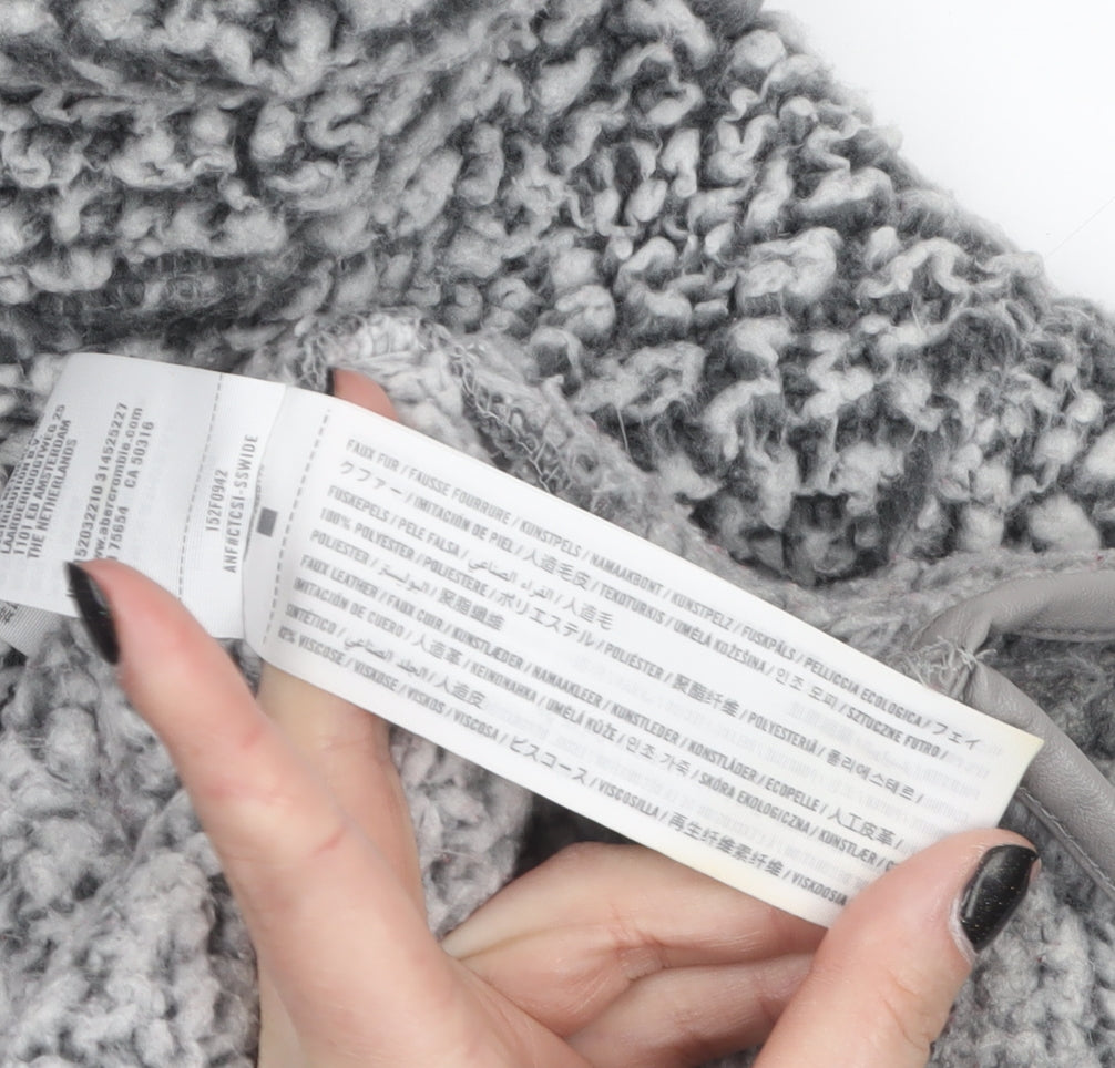 Abercrombie & Fitch Women's Grey Fleece 1/2 Zip Pullover Sweatshirt XXS