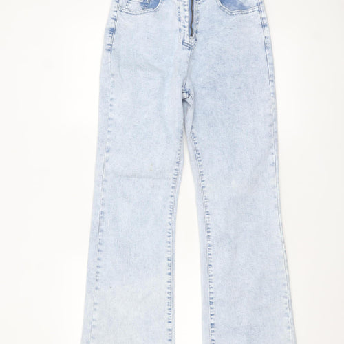 SHEIN Women’s Blue Acid Wash Flared Denim Jeans Size 30