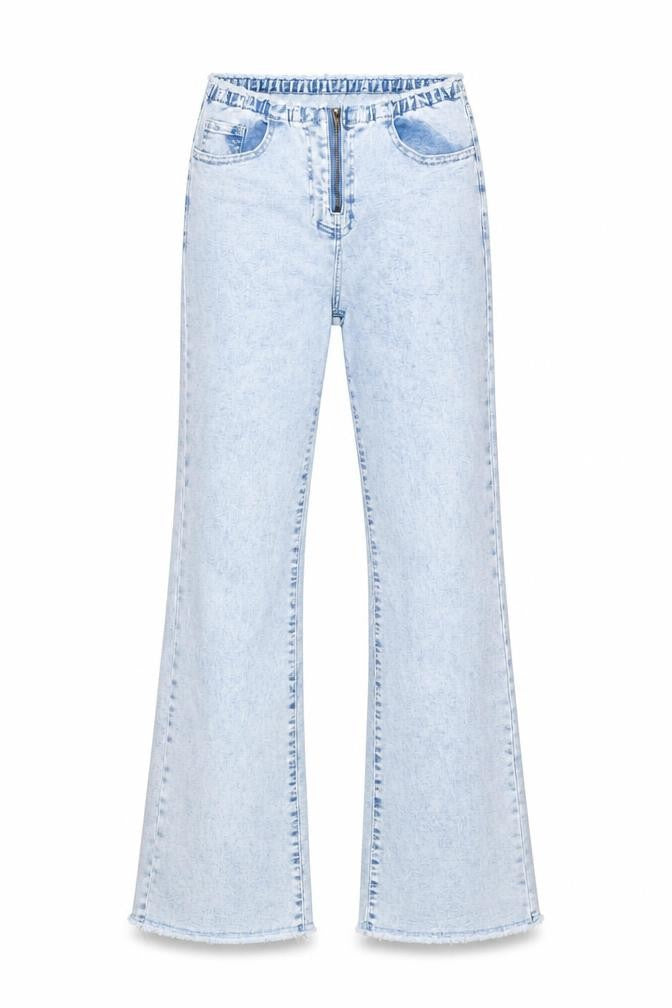 SHEIN Women’s Blue Acid Wash Flared Denim Jeans Size 30