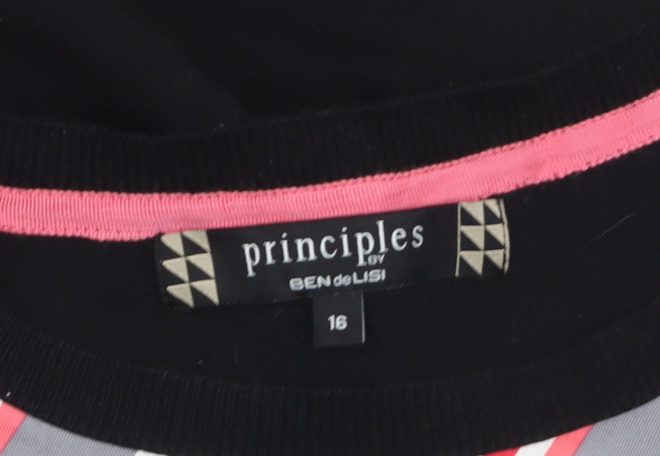 Principles by Ben de Lisi Women's Multicoloured Geometric Blouse Size 16