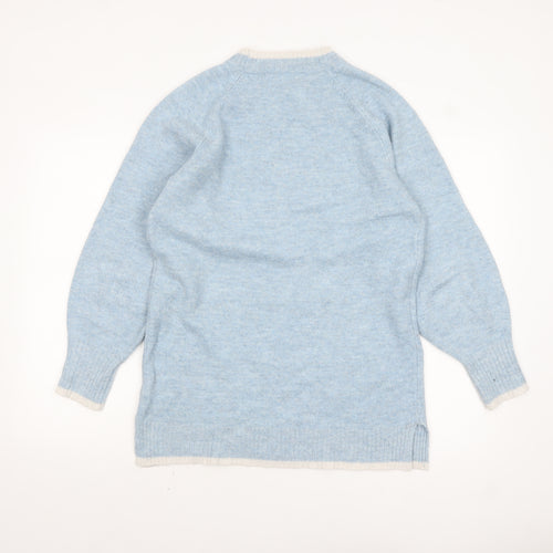 Next Women Blue Sequin Snowflake Christmas Jumper Size S