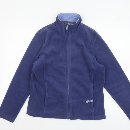 M&Co Women Blue Fleece Full Zip Jacket Size 10