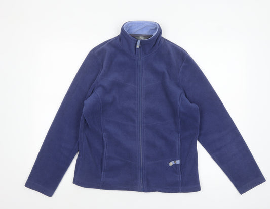 M&Co Women Blue Fleece Full Zip Jacket Size 10