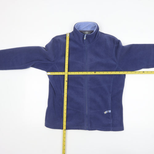 M&Co Women Blue Fleece Full Zip Jacket Size 10