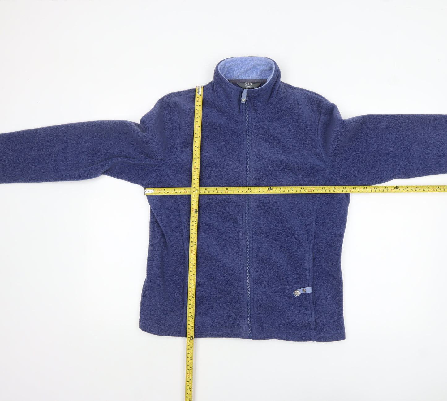 M&Co Women Blue Fleece Full Zip Jacket Size 10
