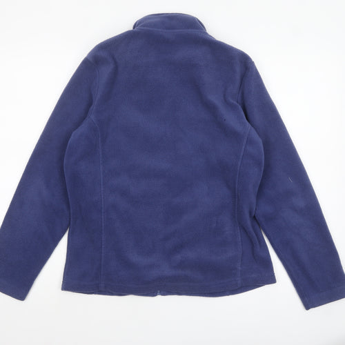 M&Co Women Blue Fleece Full Zip Jacket Size 10