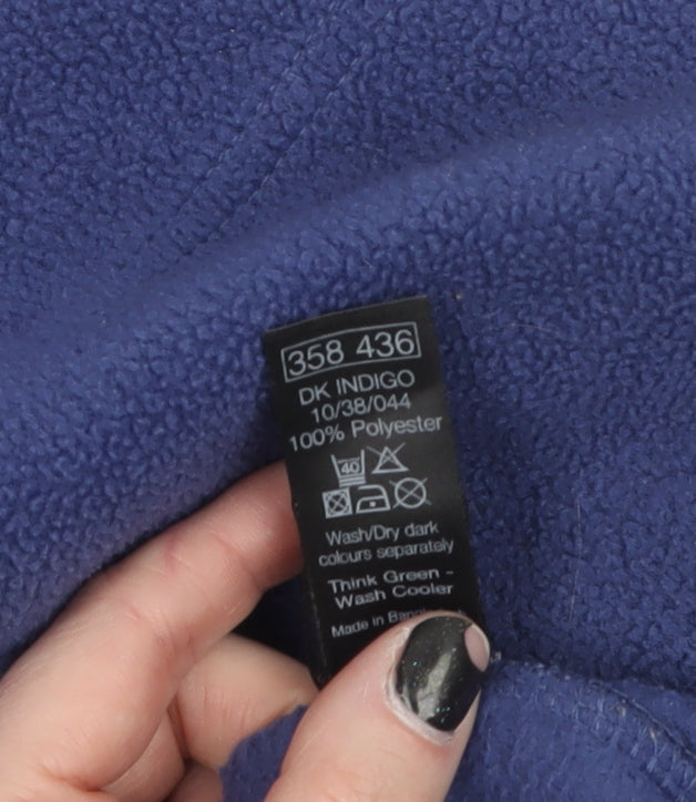 M&Co Women Blue Fleece Full Zip Jacket Size 10