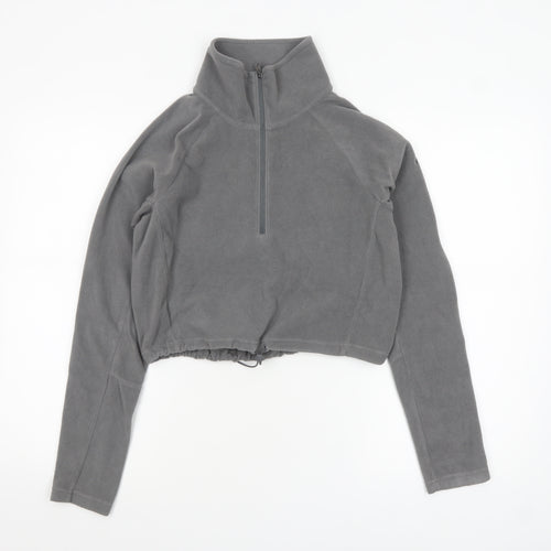 Columbia Women’s Grey Fleece Pullover Sweatshirt Small 1/2 Zip Warm