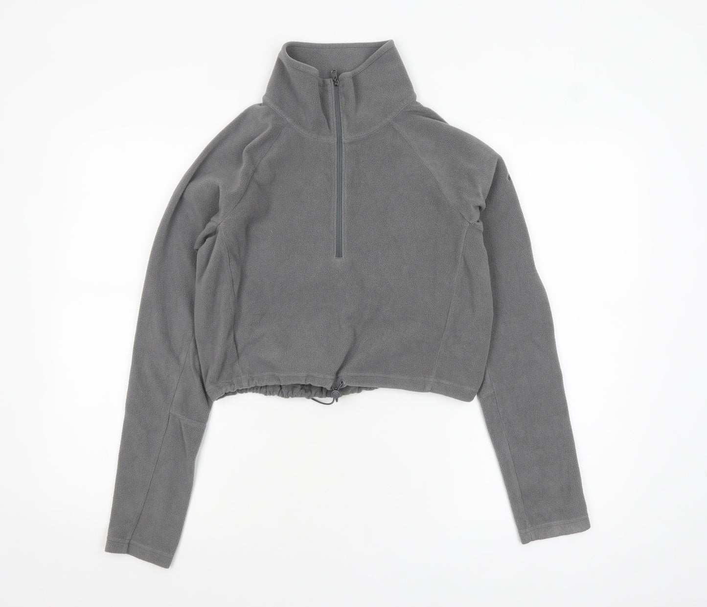 Columbia Women’s Grey Fleece Pullover Sweatshirt Small 1/2 Zip Warm