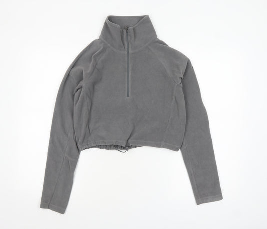 Columbia Women’s Grey Fleece Pullover Sweatshirt Small 1/2 Zip Warm